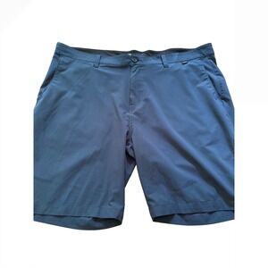 TravisMathew Mens Navy Blue Performance Golf Shorts Size 42 Stretch Flat Front